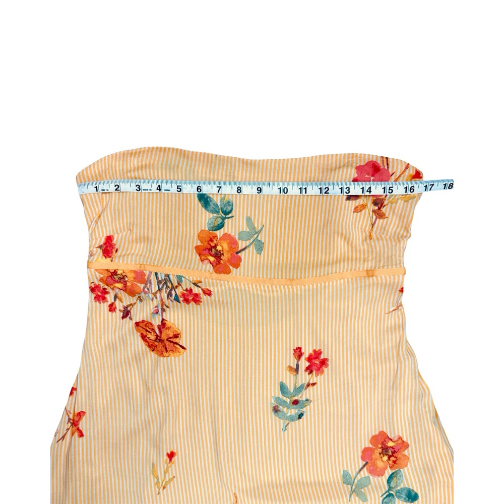 Free People Rosie Posie Sunshine Floral Strapless Midi Dress Womens L - Picture 11 of 16